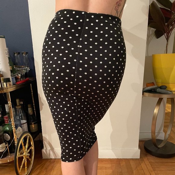 Anthropologie Polka Pencil Skirt By Bailey 44 - Picture 5 of 5